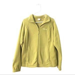Columbia green fleece zipper jacket